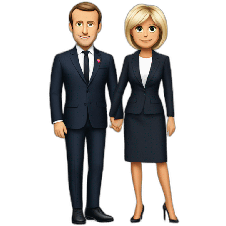 Emmanuel Macron and Brigitte Macron  emoji