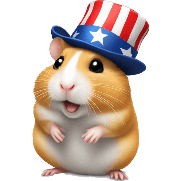 hamster with american hat emoji