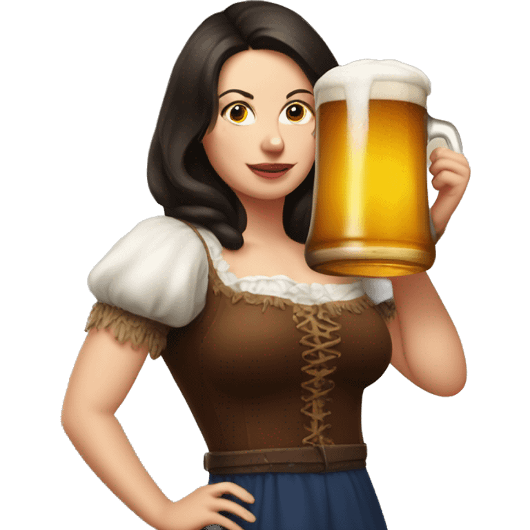 Anna Abramova with very very very big beer emoji