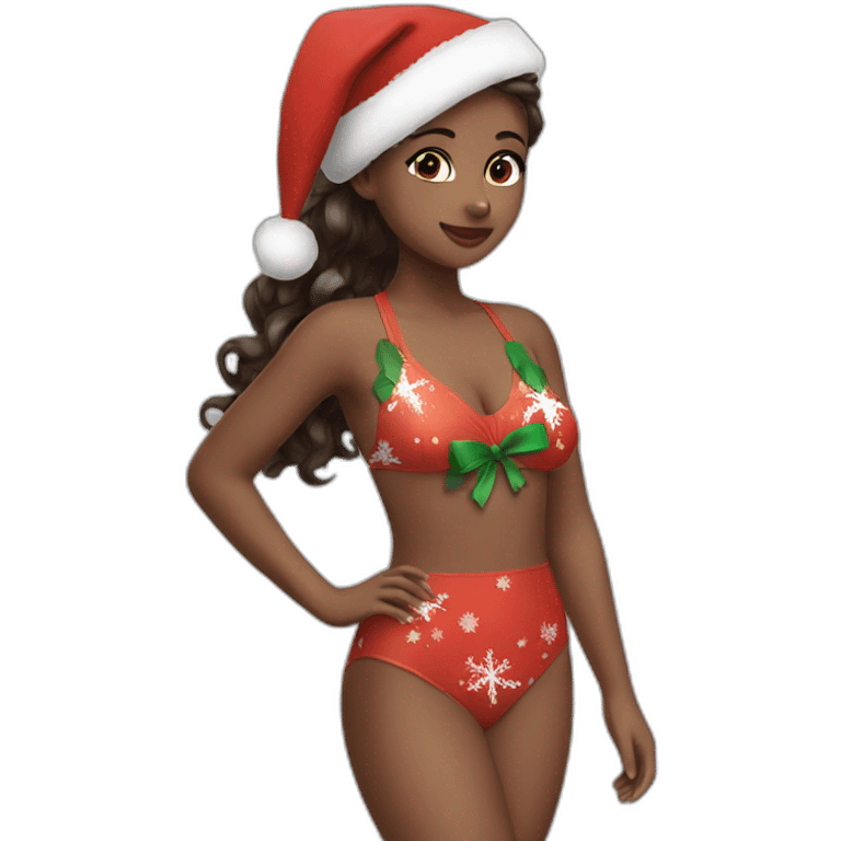 christmas girl swimsuit emoji