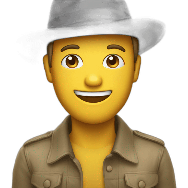 chat avec un chapeau emoji