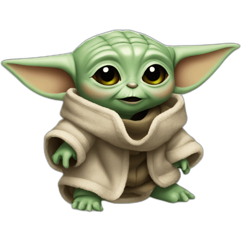 baby yoda riendo emoji