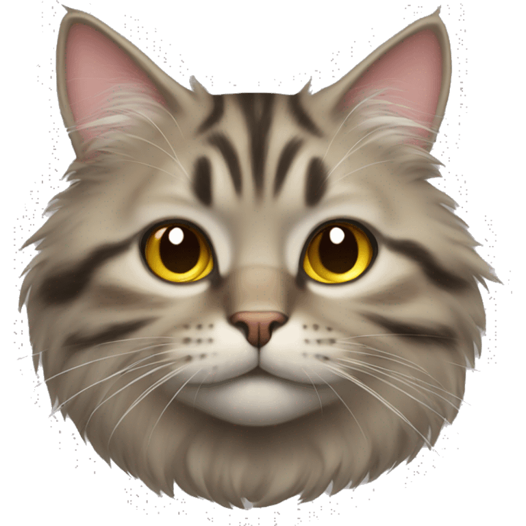 fluffy tabby cat emoji