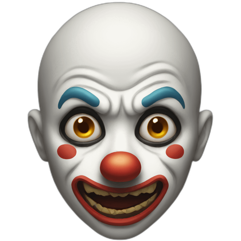 Scary clown emoji