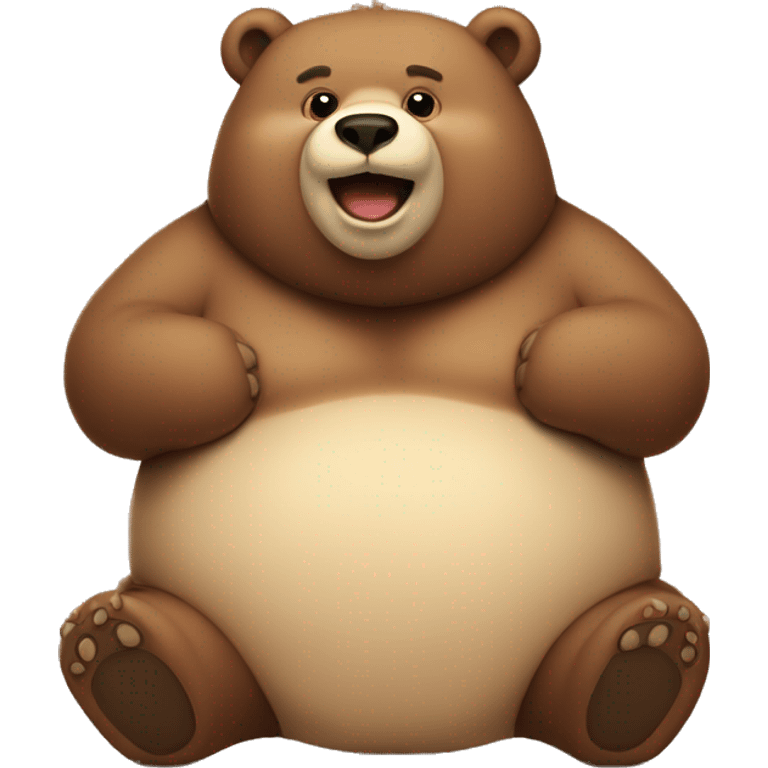 chubby bear with a belly emoji