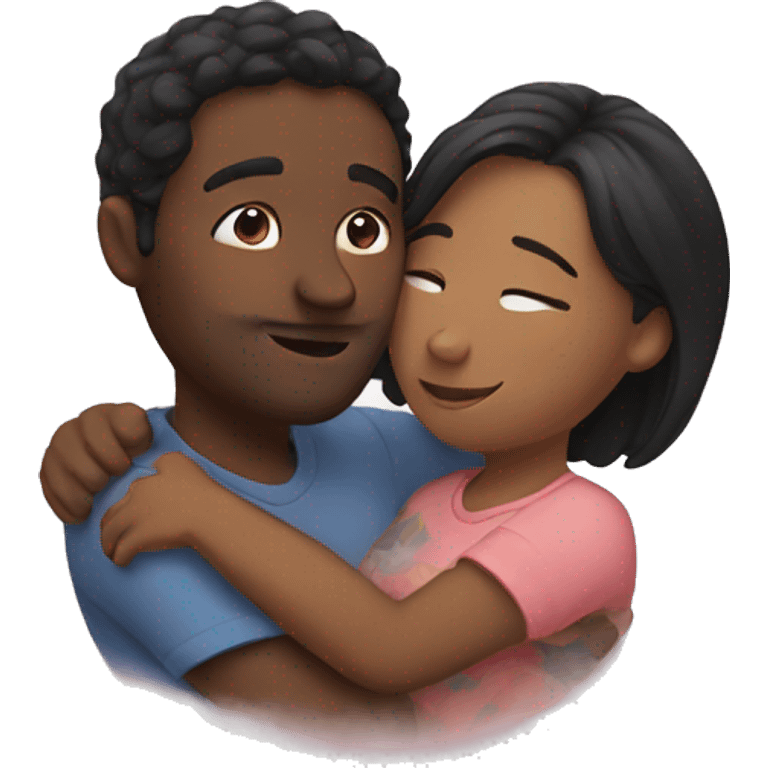 Couple cuddling emoji