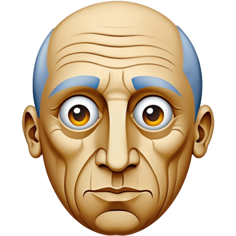 Cinematic Realistic Pablo Picasso Portrait Emoji, depicted as a visionary artist with abstract expressive features and a creative aura, rendered with rich textures and dynamic artistic lighting that captures his revolutionary spirit. emoji