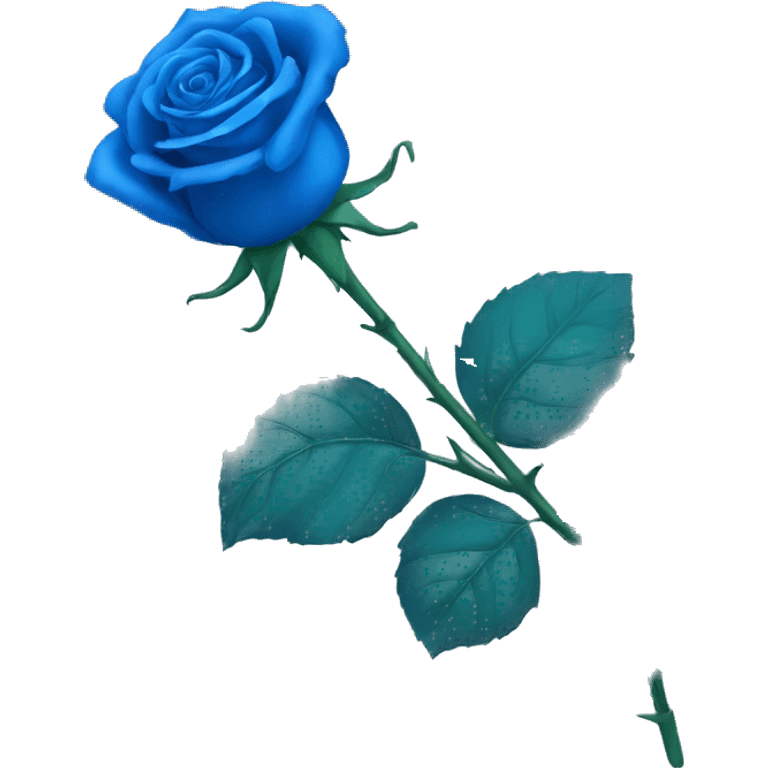 Blue rose emoji