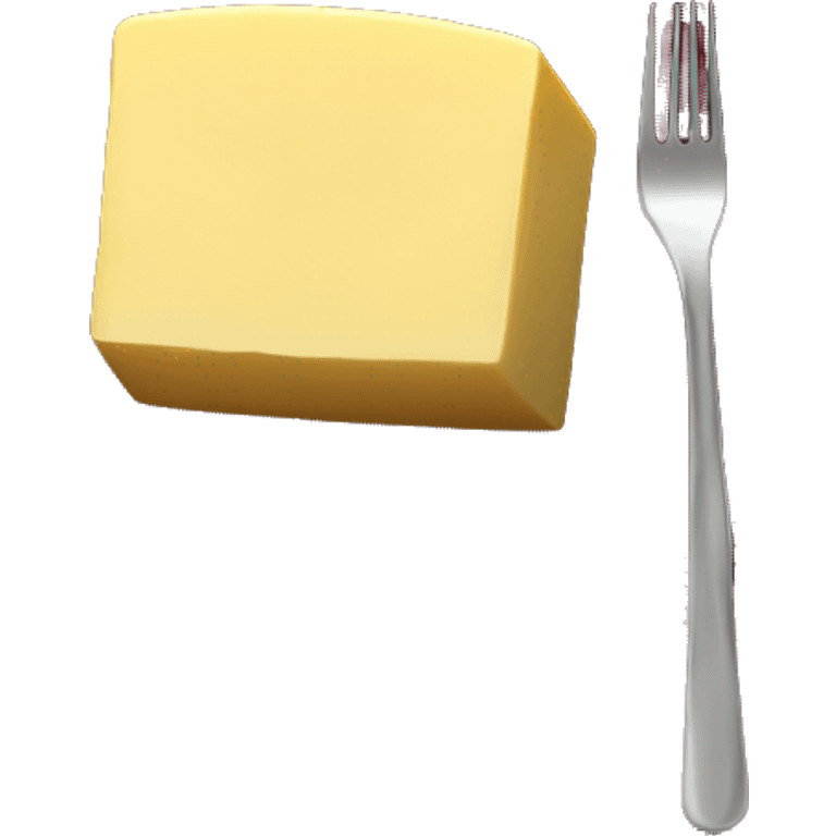 Realistic Butter on a burgundy plate emoji