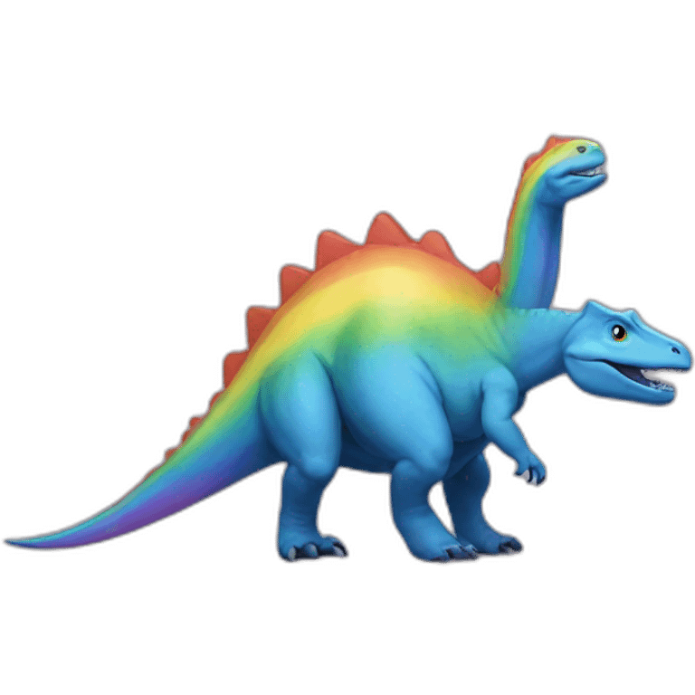 tiranosaur rainbow lgbt emoji