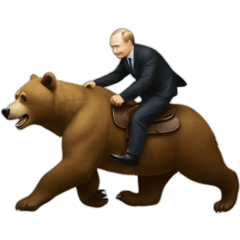 Putin riding a bear emoji