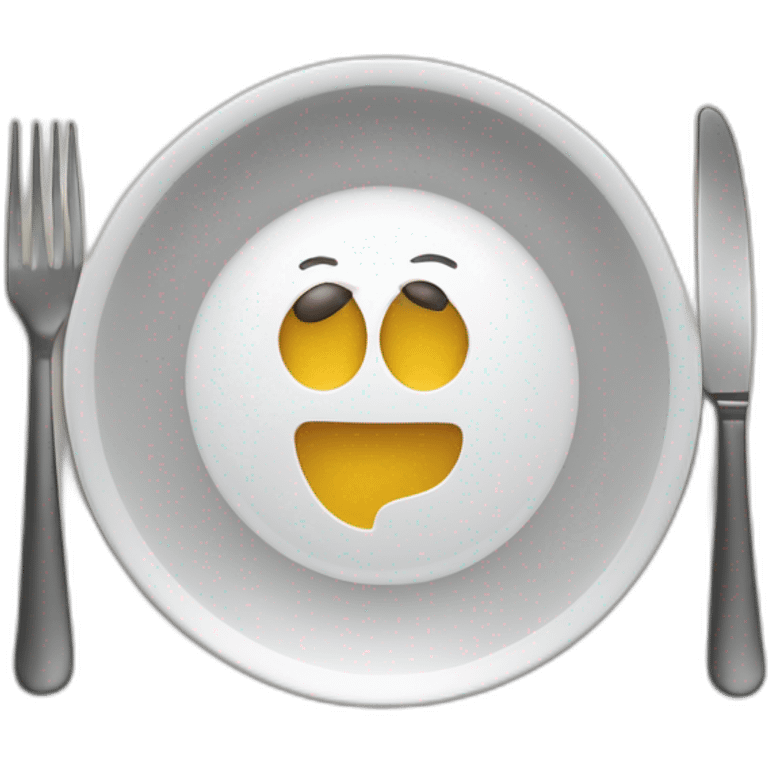 Chat servi dans une assiette emoji