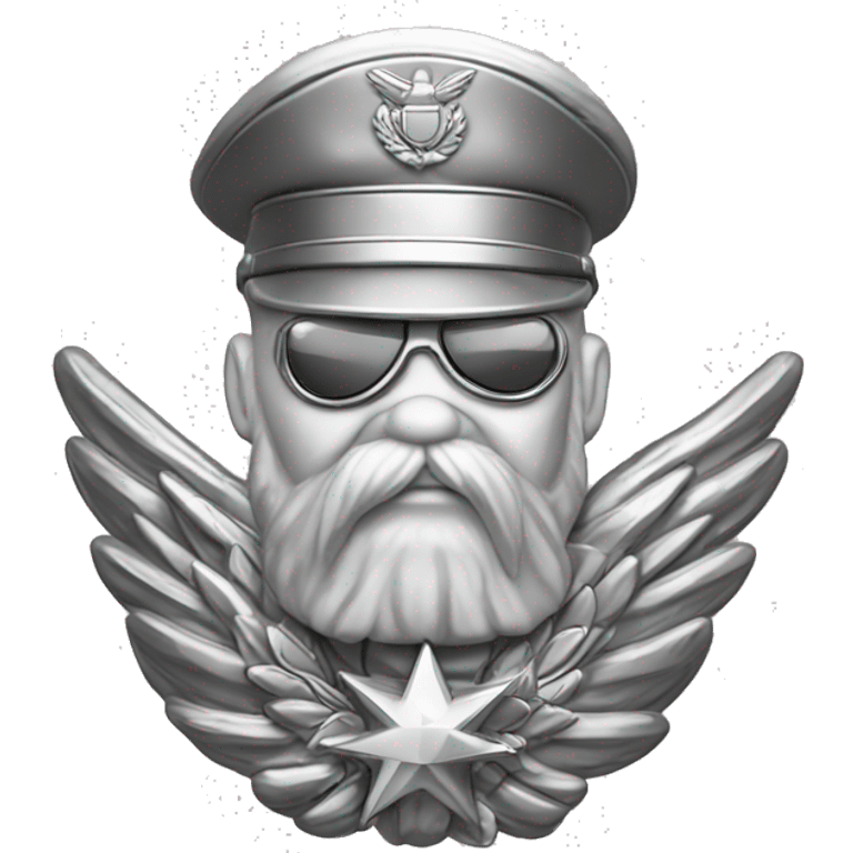 Silver Colonel insignia emoji