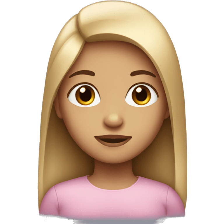 Girl with straightened hair emoji