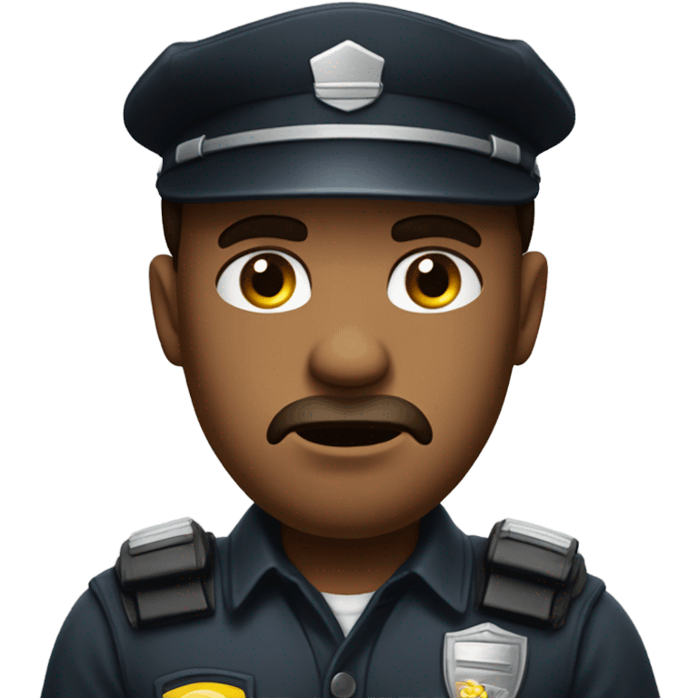 one angry security guard emoji