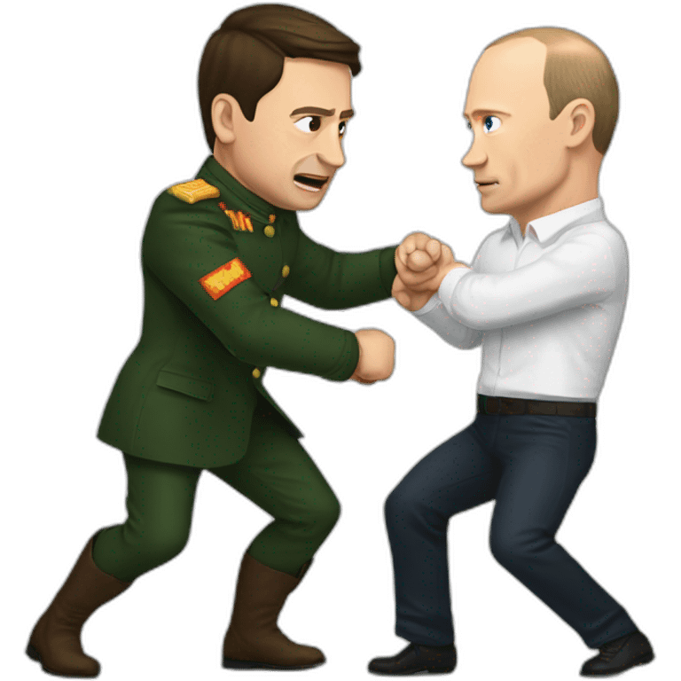 Zelensky fighting Putin emoji