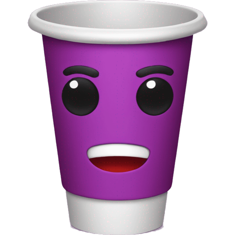 red party cup with purple drink emoji