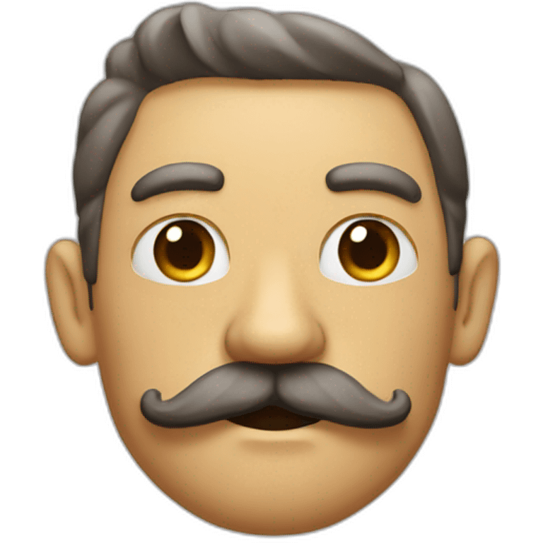 Mustace and blunking face emoji