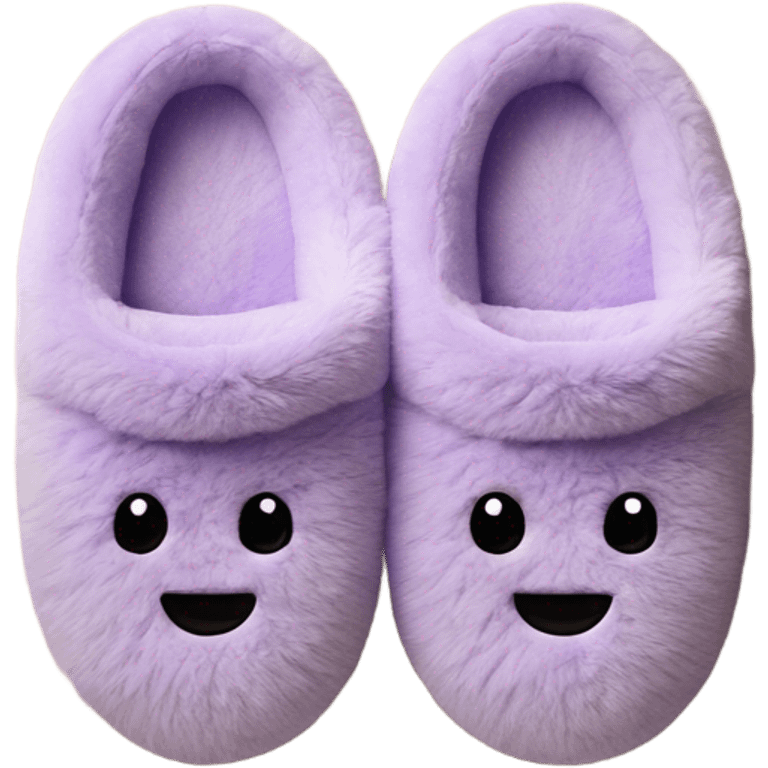 cozy slippers light purple emoji