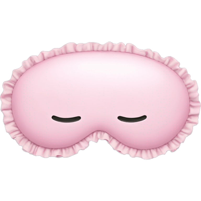 Light pink Frilly sleep mask emoji