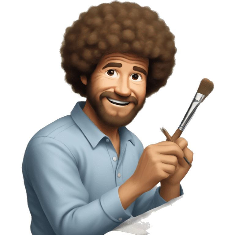 bob ross painting him self painting him self painting him self painting him self emoji