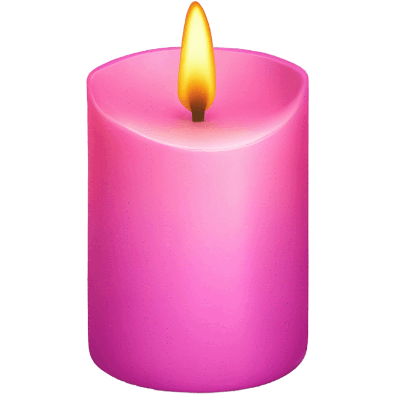 Pink candle emoji