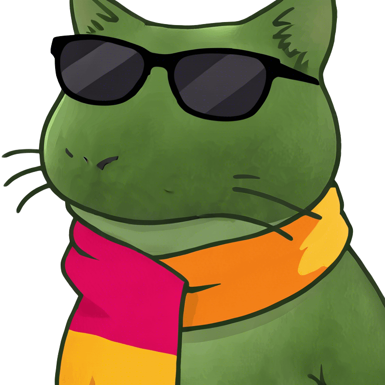 Cat with sunglasses emoji