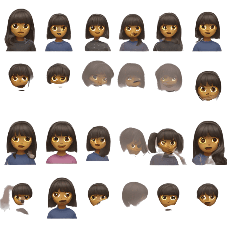 girl in bangs emoji