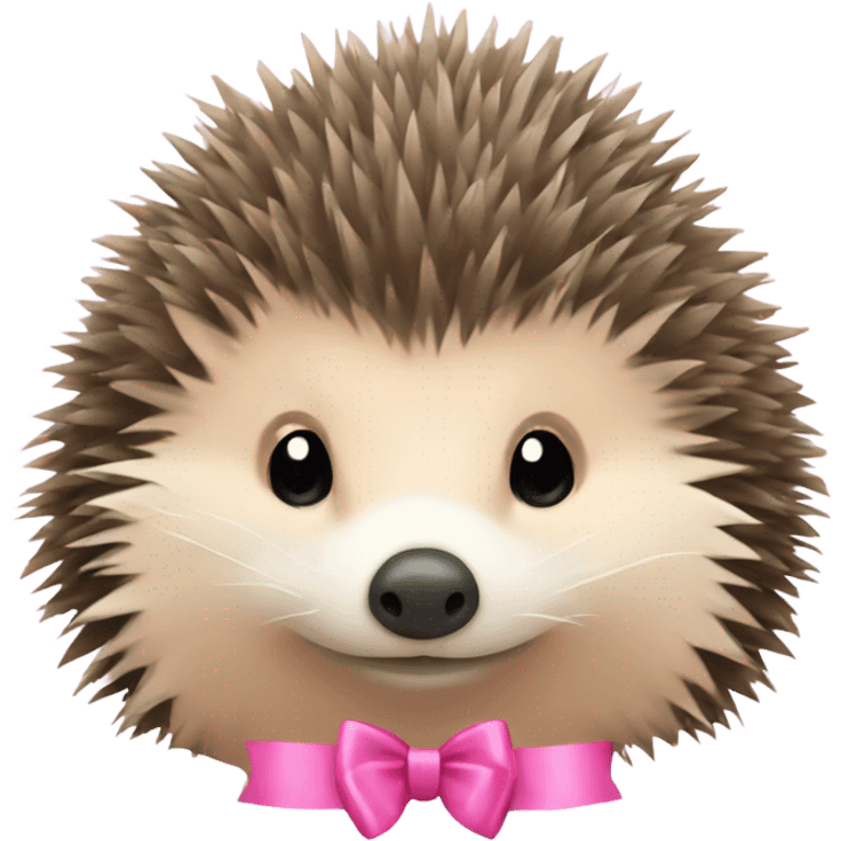 hedgehog with a pink bow emoji