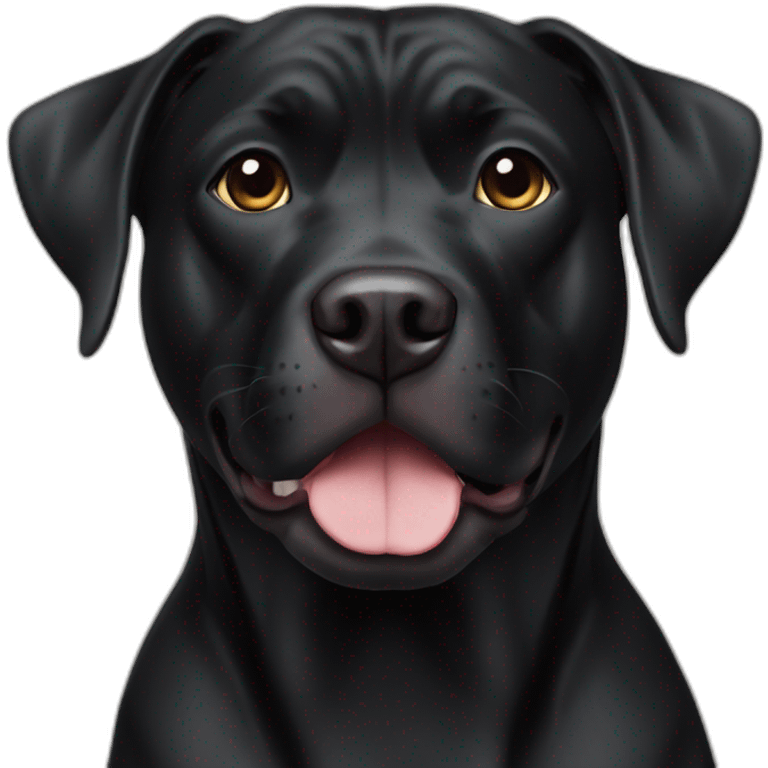 Black Pitbull lab mix emoji