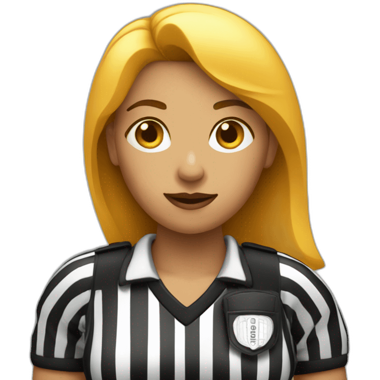 female basketball referee with whistle in hand  emoji