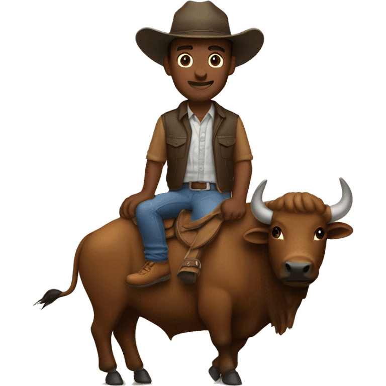 guy on a buffalo emoji