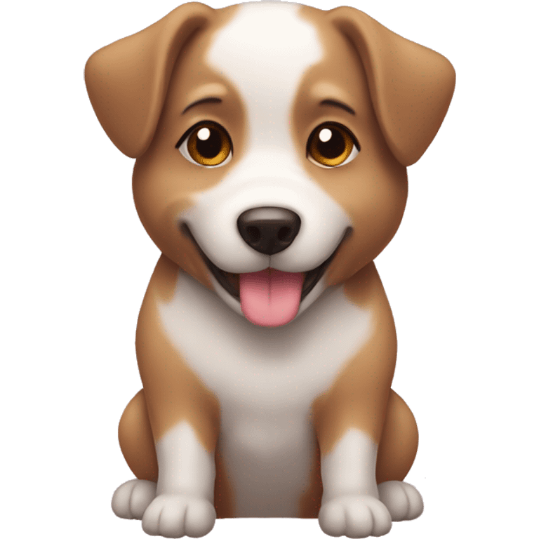 cute dog in love  emoji