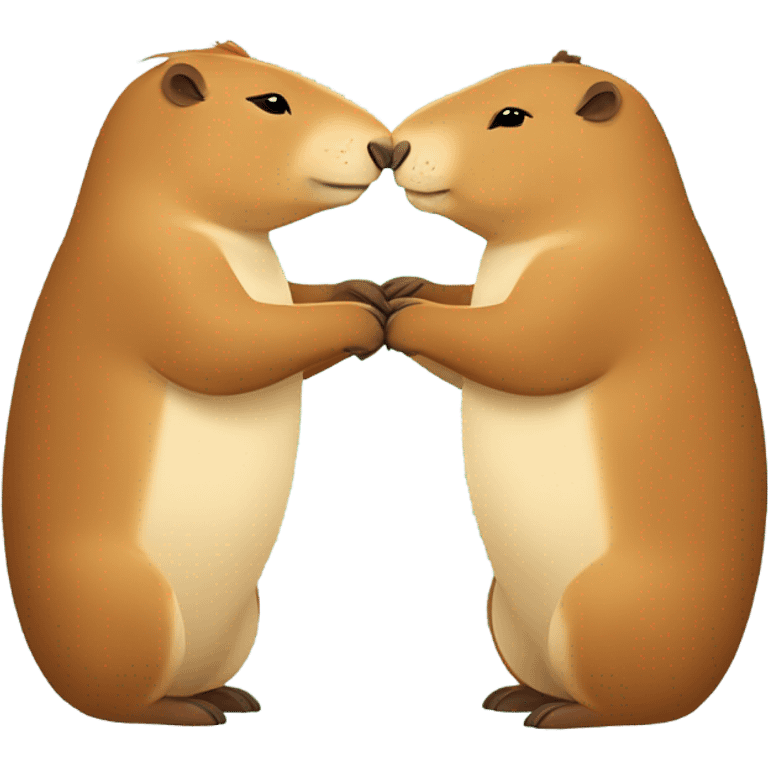 Capybaras in love  emoji