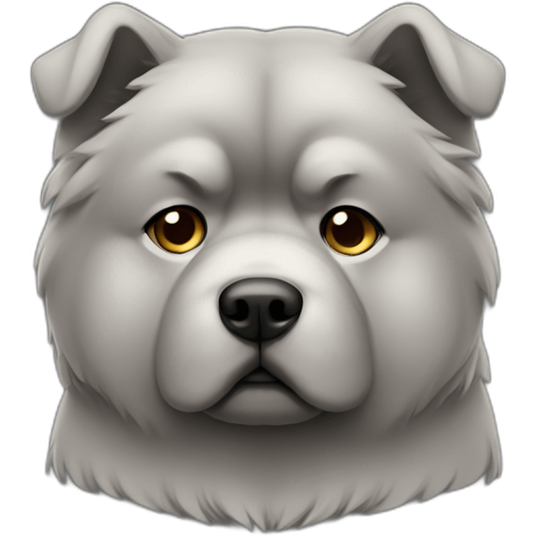 sad graycolor chowchow emoji