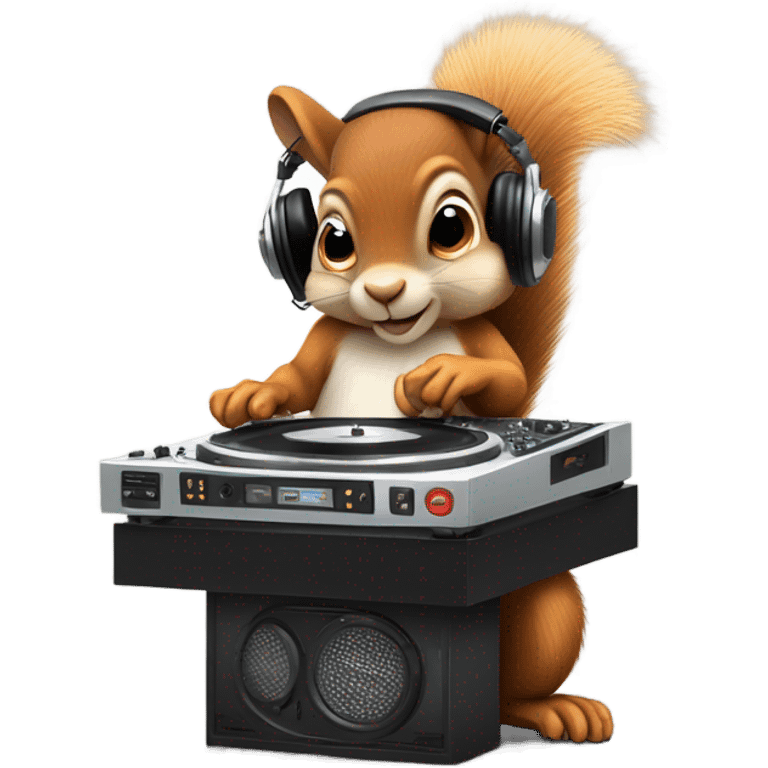 Squirrel DJ emoji