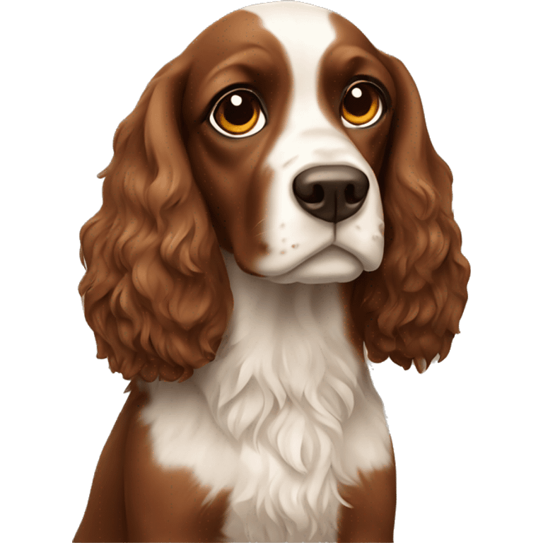 Spaniel dog brown  emoji