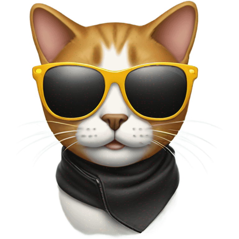 Cat with sunglasses emoji