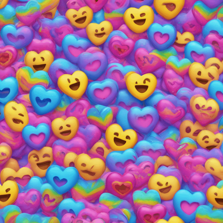 lisa frank heart emoji