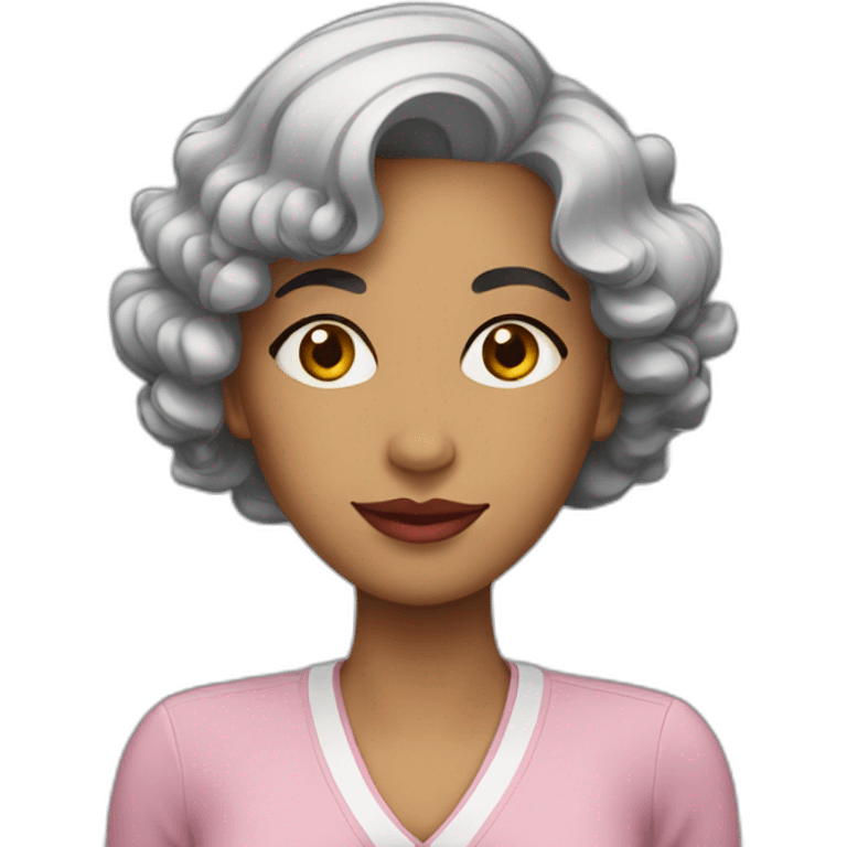 Colombian woman of 40's with short curly black hair emoji