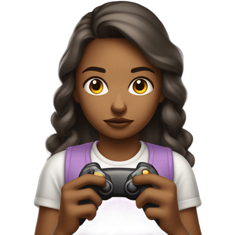 girl playing game emoji