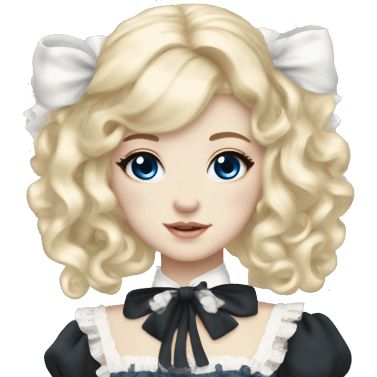 sweet lolita blond hair blue eyes white skin emoji