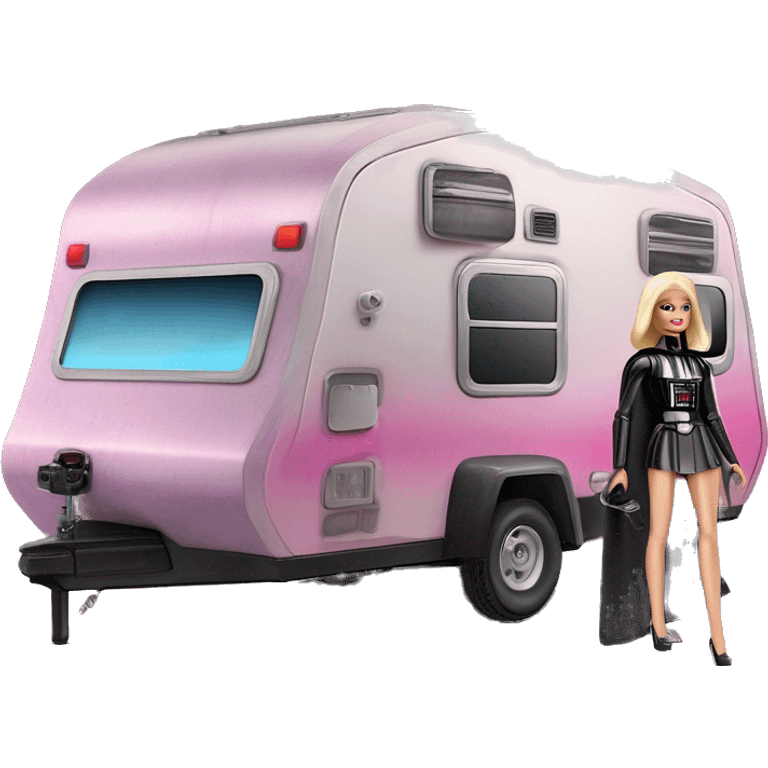 Darth Vader and Barbie’s expensive but very dusty old disturbing disgusting ghostly very haunted horror dream camper  emoji