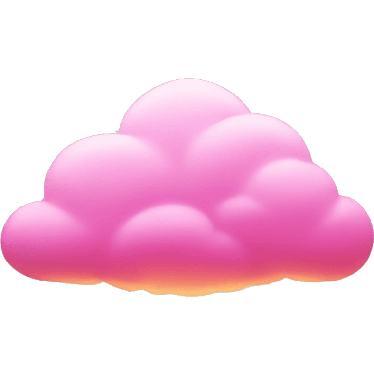 Pink cloud with sunset emoji