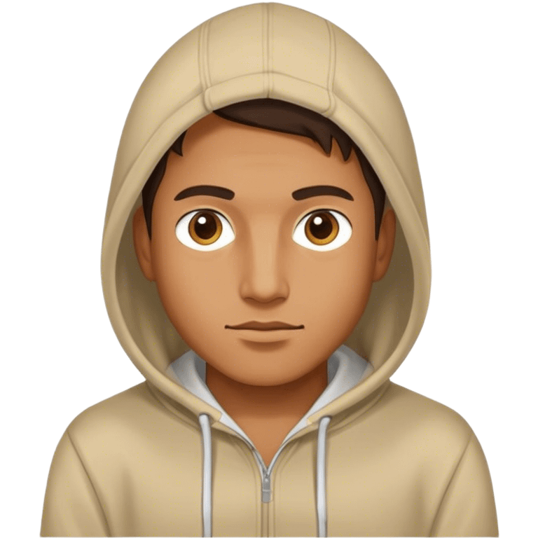 Man wearing hoody emoji