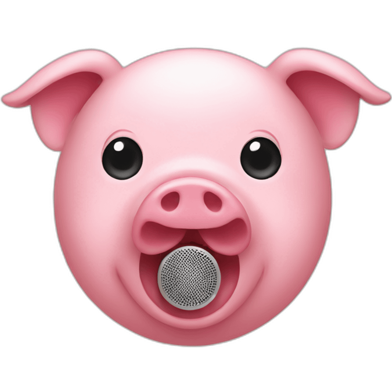 face of a pig with loudspeaker emoji