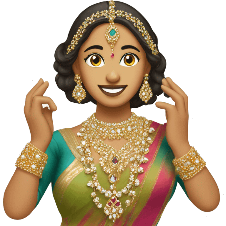 Desi classical kathak dancer with jewels emoji