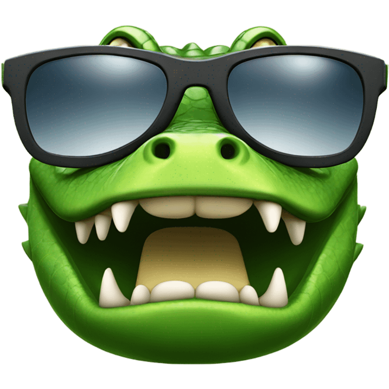 Alligator wearing sunglasses emoji