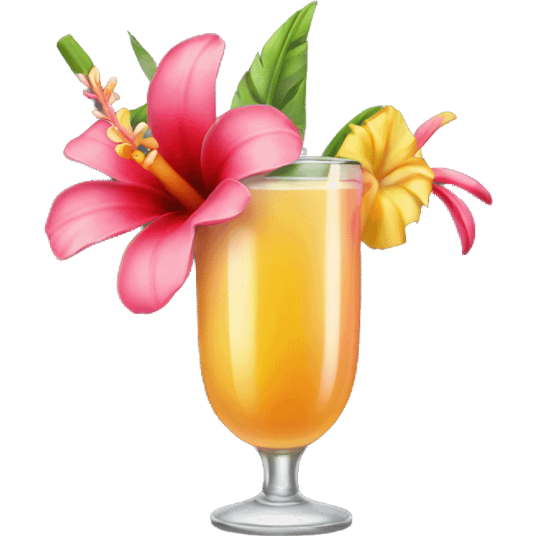 Tropical drink flower emoji