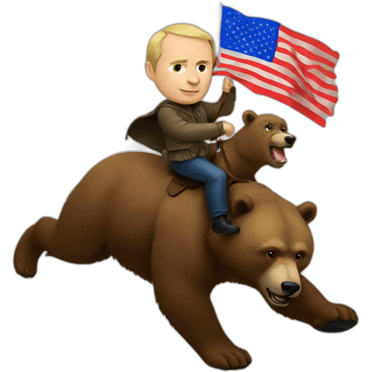 Putin riding a bear emoji